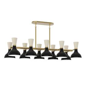 Robert Abbey Os20bn Clare Chandelier 10 Light 46 Inch W - Modern Brass /