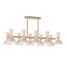 Rw20rw Robert Abbey Clare Chandelier 10 Light 46 Inch W - Modern Brass /
