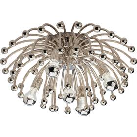 S1306 Robert Abbey Anemone Flush 24 5 Light Inch W Led Semi-flush - Nickel
