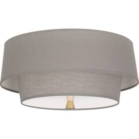 Sg143 Robert Abbey Decker Smoke Flush 2 Light 17 Inch W Mount - Brass