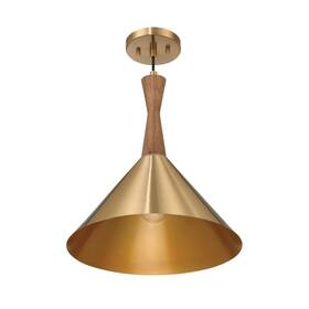 Robert Stevenson Lighting 191009603597 Axel - Mid-century Modern Metal And Natural Stained