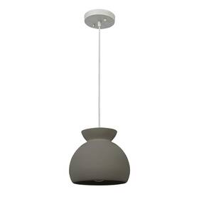 Robert Stevenson Lighting 191009605409 Sienna - Boho Ceramic Ceiling Light With White Fabr