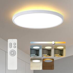 Roomratv 752349989651 Ceiling Light Flush Mount With Night 36w Fixture Remote Con