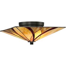 Mvcf3437va Roseto Qzcf3437 Bronze 2-light 15 Inch W Flush Mount Ceiling Fixture