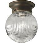 Pcf6307abz Roseto Pcf6307 Eleanor 6inch.w Flush Mount Globe Ceiling Fixture Bronze