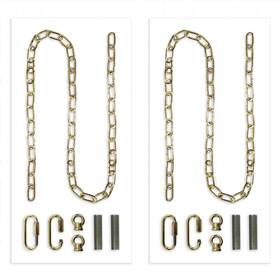 Lc-2001-pb-6-2 Royal Designs Inc. 742574169737 Heavy Duty Lighting Fixture Chain Polished Brass-2 Pack