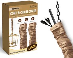 Royal Designs Inc. Cc-8-br-2 Inc. Cord And Chain Cover 4 Ft Silk Type Fabric Chandelier Pend