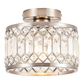 8802-1x-sn Rpzloila Crystal Ceiling Light Fixture Modern Semi Flush Mount