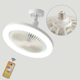 3000k-6500 Rrdefsd Rr-28fsd Socket Fan Light With Remote Control Mini Ceiling