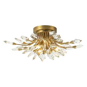 Rrtyo 592670696169 4-light Modern Glam Sputnik Cluster Crystal Flush Mount