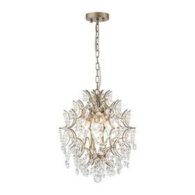 Rrtyo 81010000060988 Arras 3-light Champagne Gold Tiered Cluster Chandelier With Crystal Beads