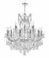 S7005c30 Unbranded 19 Light Chrome Finish W 30 X 28 Maria Theresa Clear Crystal Chandelier