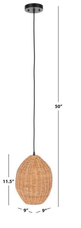 91017851 Safavieh Va Lighter 9 Inch Pendant - Natural