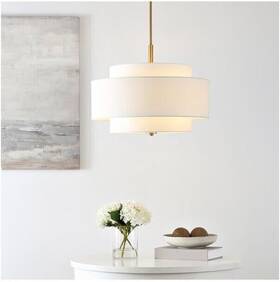 Cha4021a Safavieh Lighting Collection Cambrie White/brass Gold Chandelier