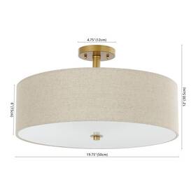 2172786769 Safavieh Flu4069a Jolana 3lt 12.5 Inch Flush Mount Reduced Price