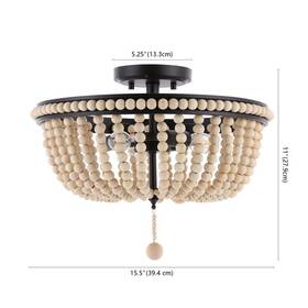 2172786162 Safavieh Flu4084a Cascina 3lt 15.5 Inch Flush Mount Reduced Price