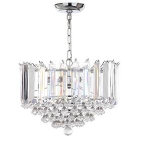 Lit4490a Safavieh Hampton 2-light Chrome/clear Crystal Hanging Pendant Lighting