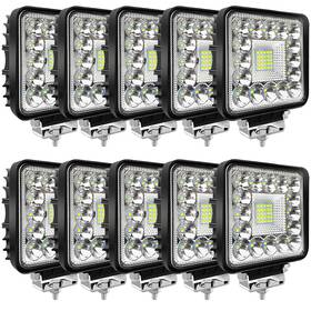 San Young 710963556543 San-young Led Tractor Work Lights 4 Inch Pod 120w 10000lm 12v 24v