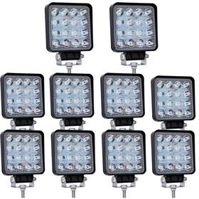 San Young 783902588691 Led Pod Lights Tractor Work 4 Inch 48w 4000lm Square Spot Off-roa
