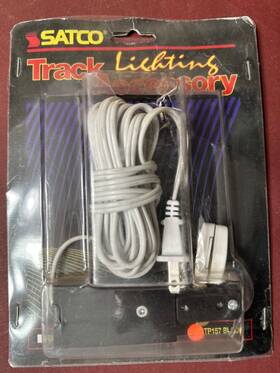 Tp157 Satco 045923411472 Lighting Live End Cord Kit Black - With White Chord Package Open