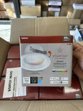5465120 Satco S11285 Led 4 Inch Recessed Downlight Starfish Iot Rgb And Tunable 12 Pack