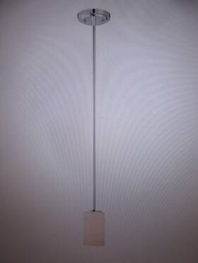5808 Satco 60/5808 1-light Polished Nickel Mini Shaded Pendant