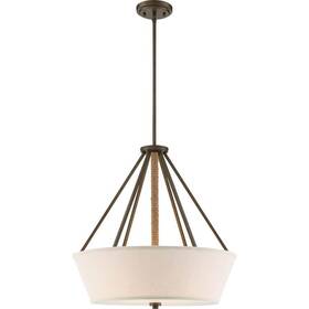 X22.13 Satco 60/5896 Pendant Light 22 Inch 4-light Dimmable Mahogany Bronze With Downrod Indoor