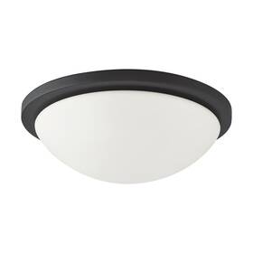 Satco 62-1443 Nuvo Round Led Flush Mount Fixture Button 13in Matte Black 3000k Warm