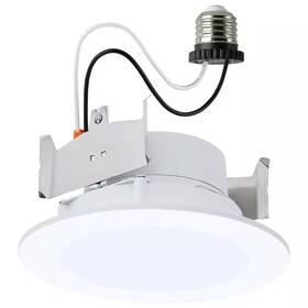 5-cct Satco 705353227394 Flat Wafer 4 Inch Matte White Dimmable Ic Rated Selectable Led Downlight Re