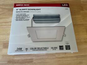 S11831 Satco S11830 24w Led Downlight Edge-lit 8 Inch Cct Square Remote