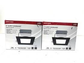 S11877 Satco 2pk Colorquick 6 Inch Adjust Cct Canless New Construct Black Recessed Light