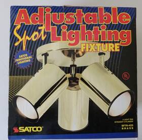 Sf76-423 Satco Adjustable Spot Lighting Fixture 3 Light R30 Straight Cyclinder