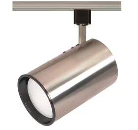 Th308 Satco 1-light R30 Brushed Nickel Straight Cylinder Track Lighting Head New