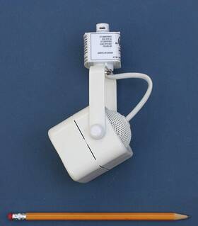 Th312 Satco Uvo Mr16 50w 120v 1-light Track Lighting Head Square White Finish
