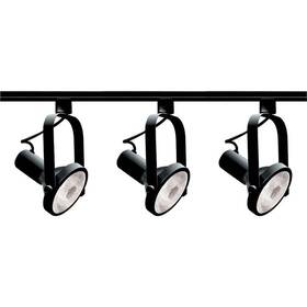 Tk317 Satco 3-light Par30 Black Gimbal Ring Track Lighting Kit