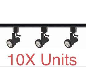 Satco-tk352 Satco Tk352 10x 3 Light Gimbal Ring Track Kit Black Line Voltage 4 Foot -
