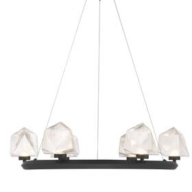 1-1237-6-89 Savoy House 1-1237-6 Castello 6 Light 27 Inch W Led Chandelier - Black