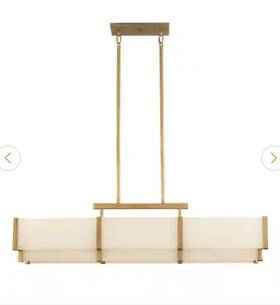1-2330-5-60 Savoy House Orleans 5-light Linear Chandelier Distressed Gold