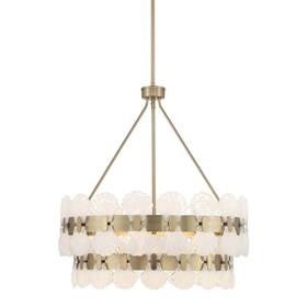 1-3606-5-127 Savoy House 1-3606-5 Bancroft 5 Light 24 Inch W Led Waterfall - Noble Brass