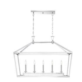 1-424-5-109 Savoy House 1-424-5 Townsend 5 Light 44 Inch W Taper Candle Chandelier - Nickel