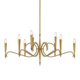 1-9417-9-220 Savoy House 1-9417-9 Tremont 9 Light 38 Inch W Taper Candle Style - Riviera Brass