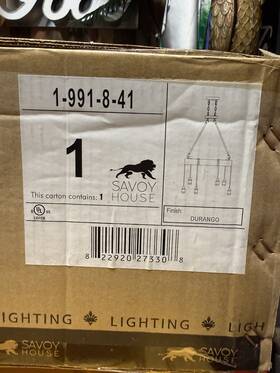 1-991-8-41 Savoy House Burgess 8 Light 22 Inch Durango Pendant Ceiling