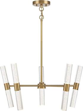 7-1732-10-322 Savoy House Arlon 10-light Led Pendant In Warm Brass