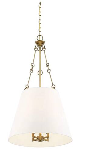 7-2201-4-322 Savoy House Austin Traditional Bohemian 4 Light Warm Brass 32hx18w