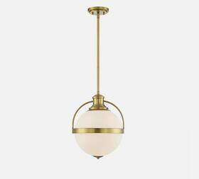 7-3102-1-322 Savoy House New Westbourne 1-light 17inch Pendant Warm Brass Luxury