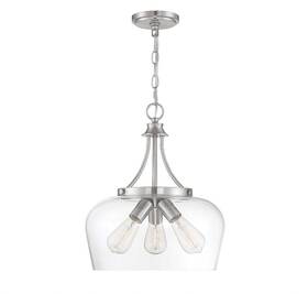 7-4034-3-sn Savoy House - 3 Light Pendant-transitional Style With Contemporary And Bohemian