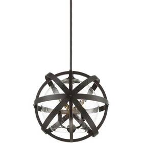 7-8091-3-13 Savoy House Hanging Lantern Light Bassett 3 17 Inch - Bronze Open Box
