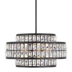 7-9046-4-89 Savoy House 7-9046-4 Renzo 4 Light 22 Inch W Crystal Waterfall - Black