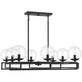 1-1861-8-89 Savoy House Lighting Crosby Chandelier Matte Black