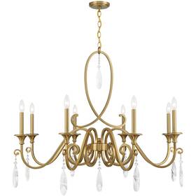 1-2702-8-322 Savoy House Lighting Fairchild Chandelier Warm Brass